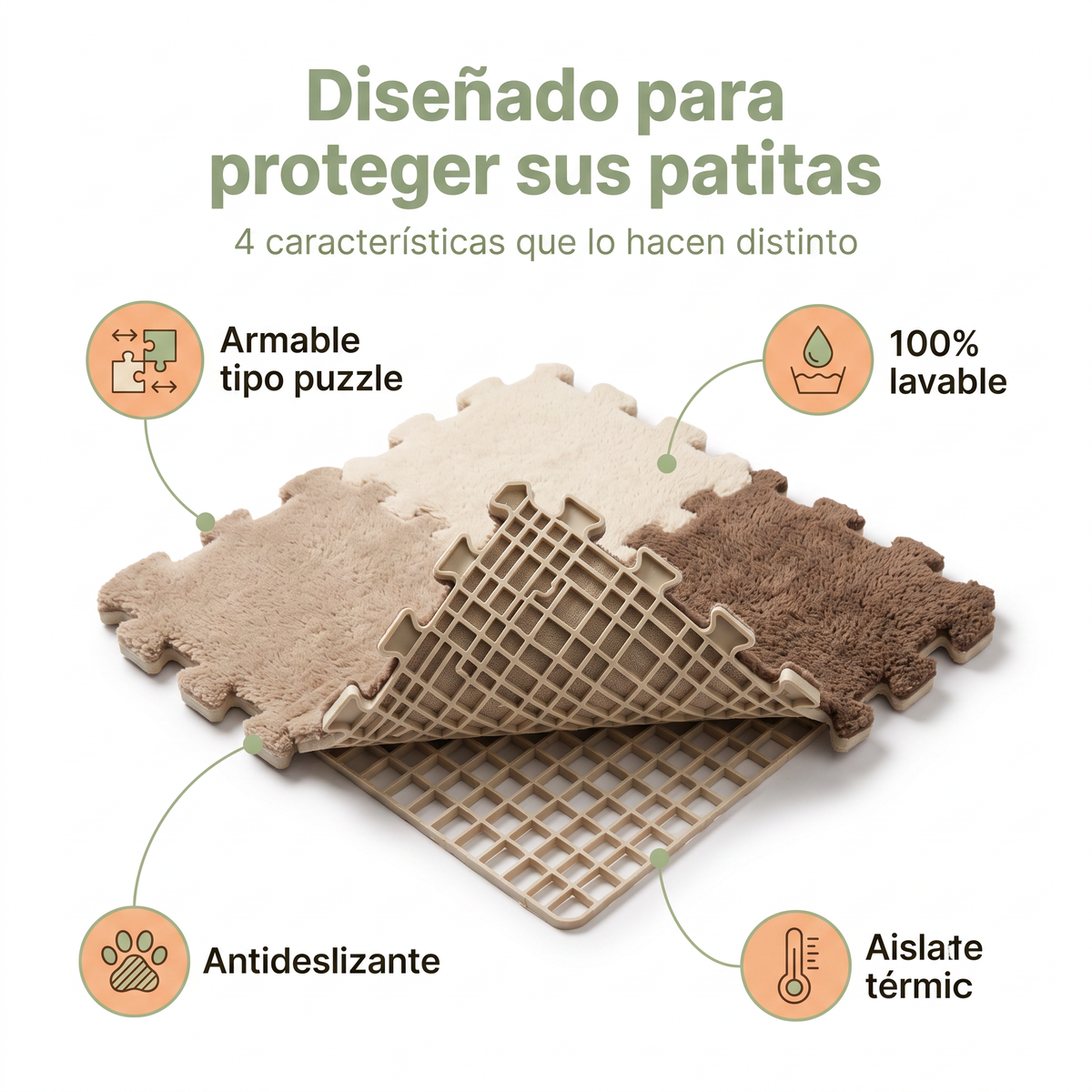 Tapete Lavable Antideslizante para Jaula de Conejo – Forro Reutilizable