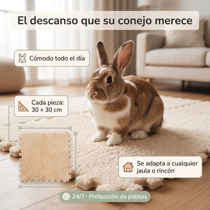 Tapete Lavable Antideslizante para Jaula de Conejo – Forro Reutilizable
